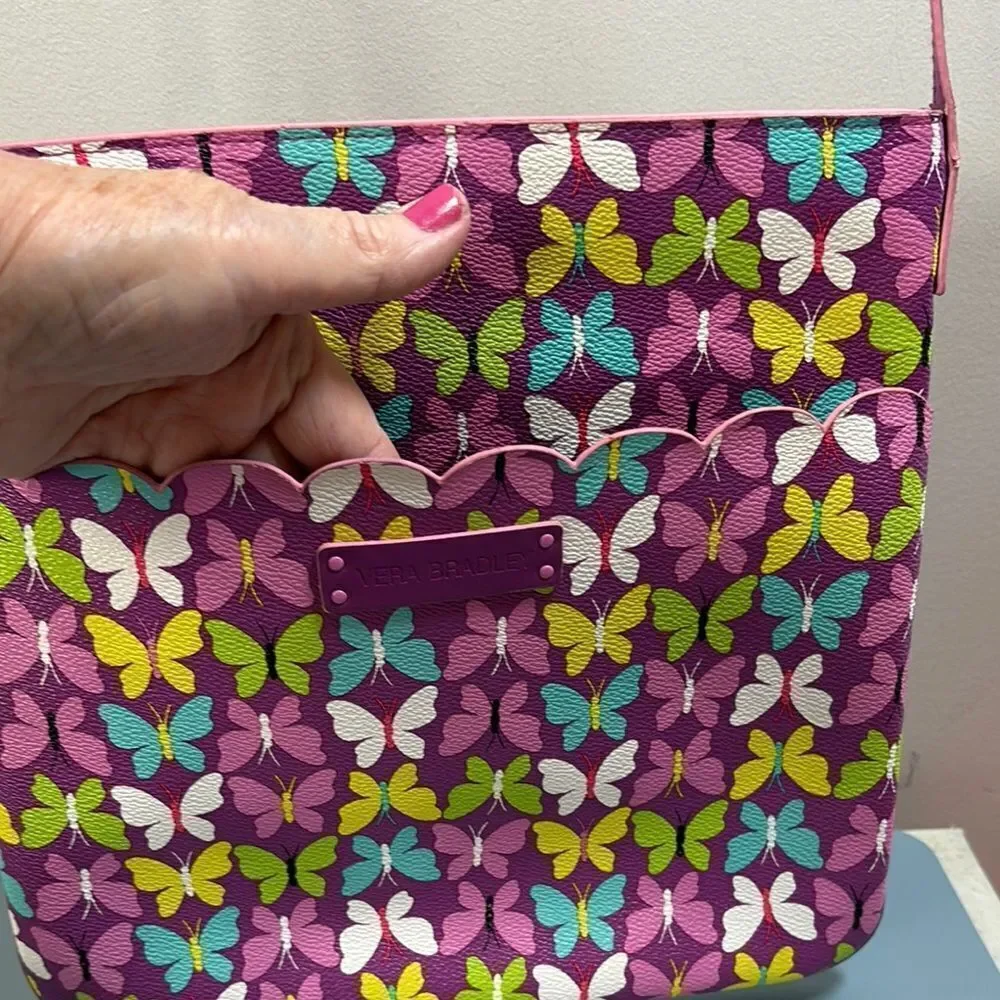 Vera Bradley Flutterby Adjustable Crossbody Bag with Flaw